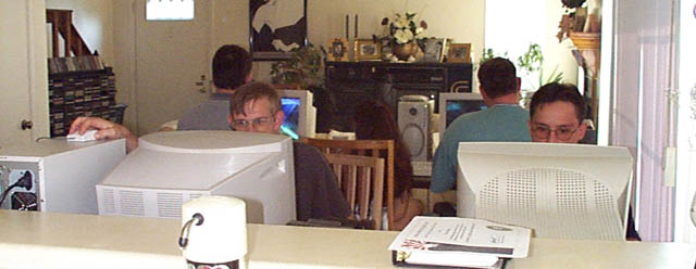 Randy and Larry as seen from the Kitchen